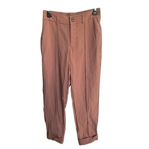 A New Day Women’s Cuffed Tapered Trouser Pants size 4 Burnt Orange